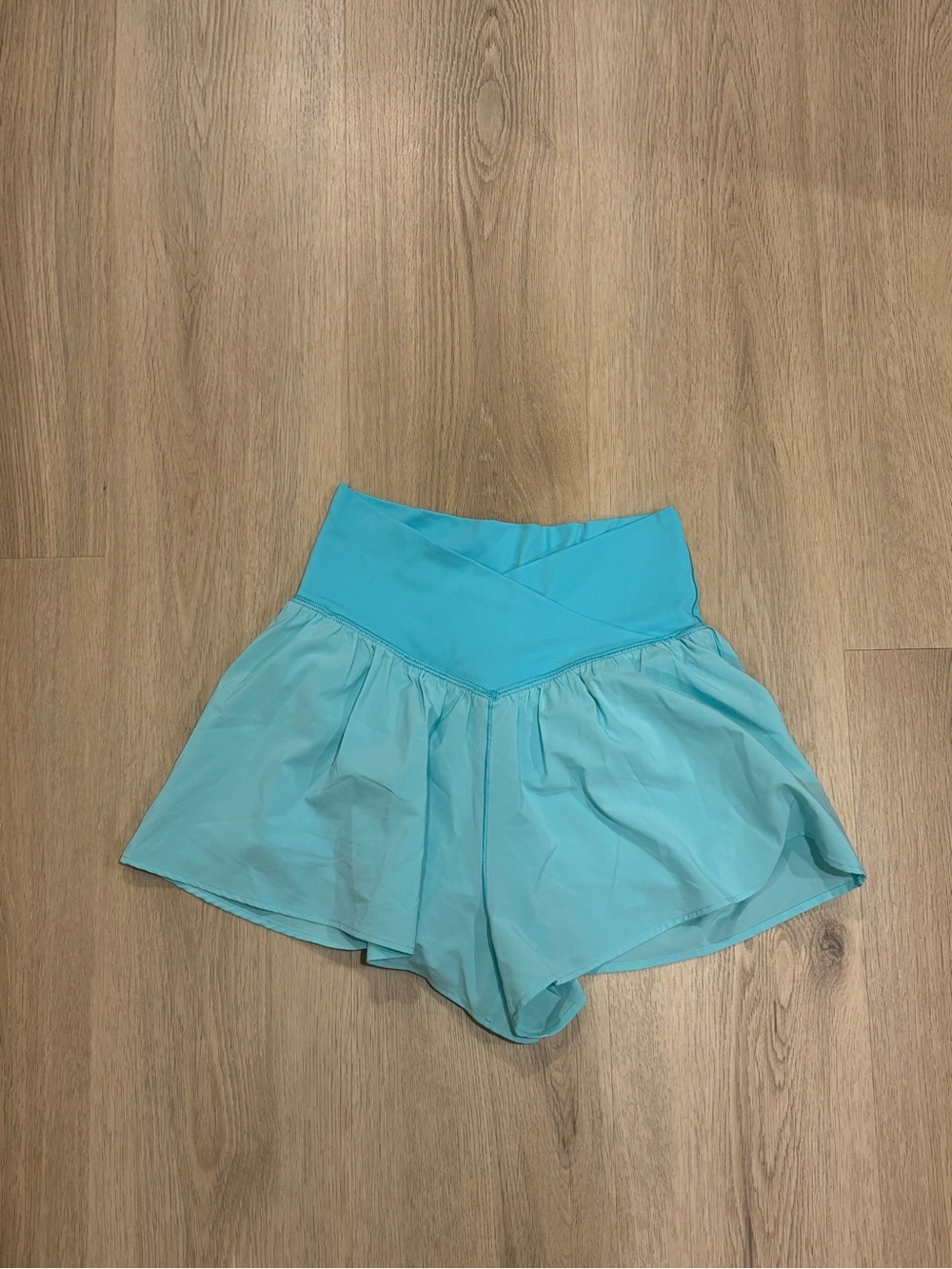 aerie Aqua Wrap-Waist Skort-Style Shorts